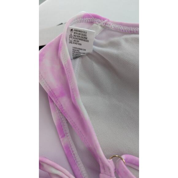 Pink Tie Dye Bikini Top by California Waves Junior's - Picture 9 of 10